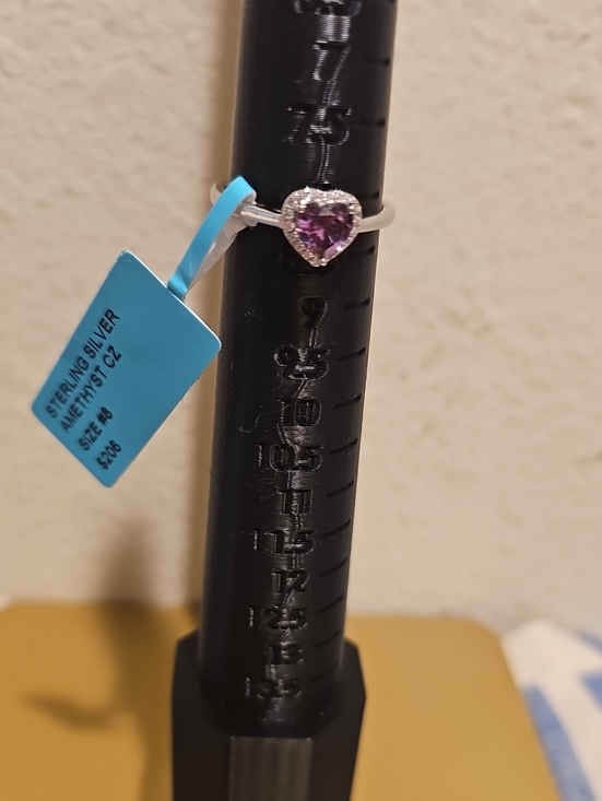 Jewelry - Sterlind Silver Amethyst CZ heart ring